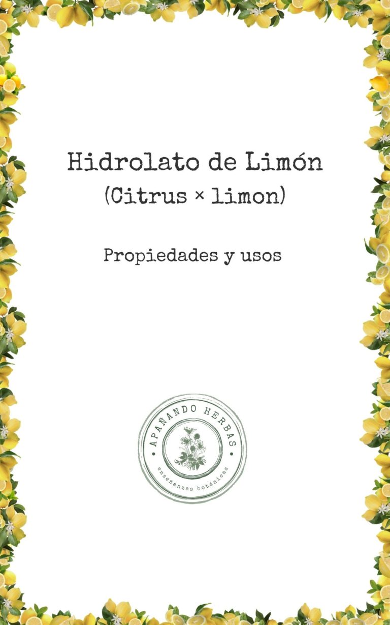 Monografía del hidrolato de limón, Citrus × limon, ebook Kindle de Apañando Herbas