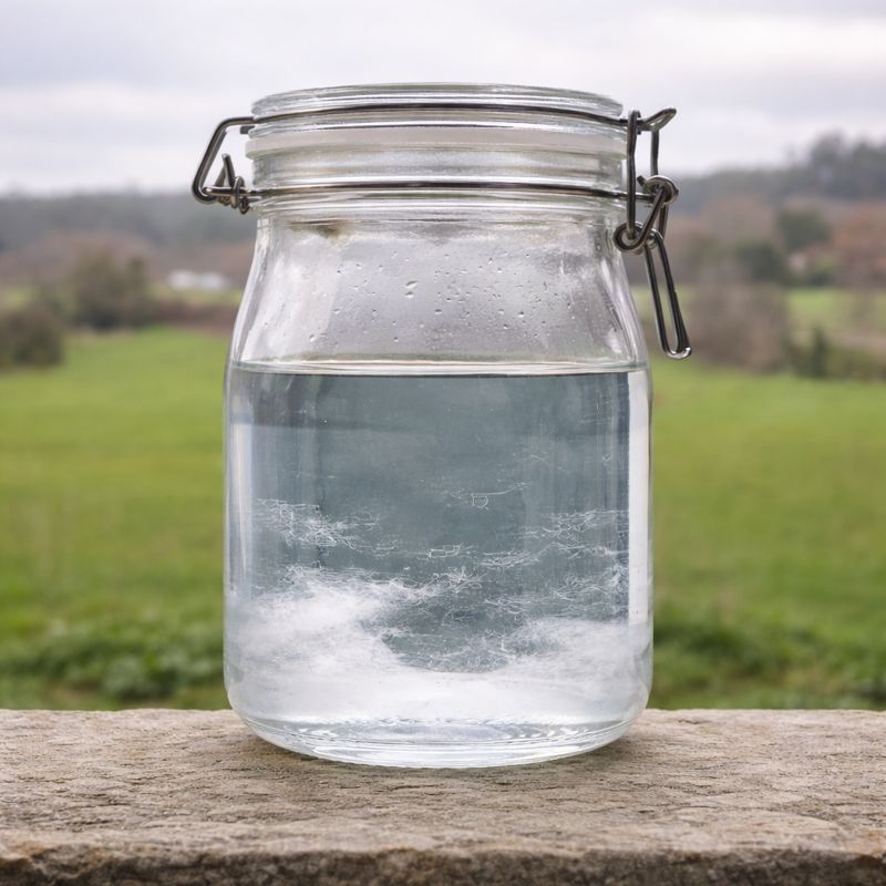 Hidrolato con flóculos visibles 